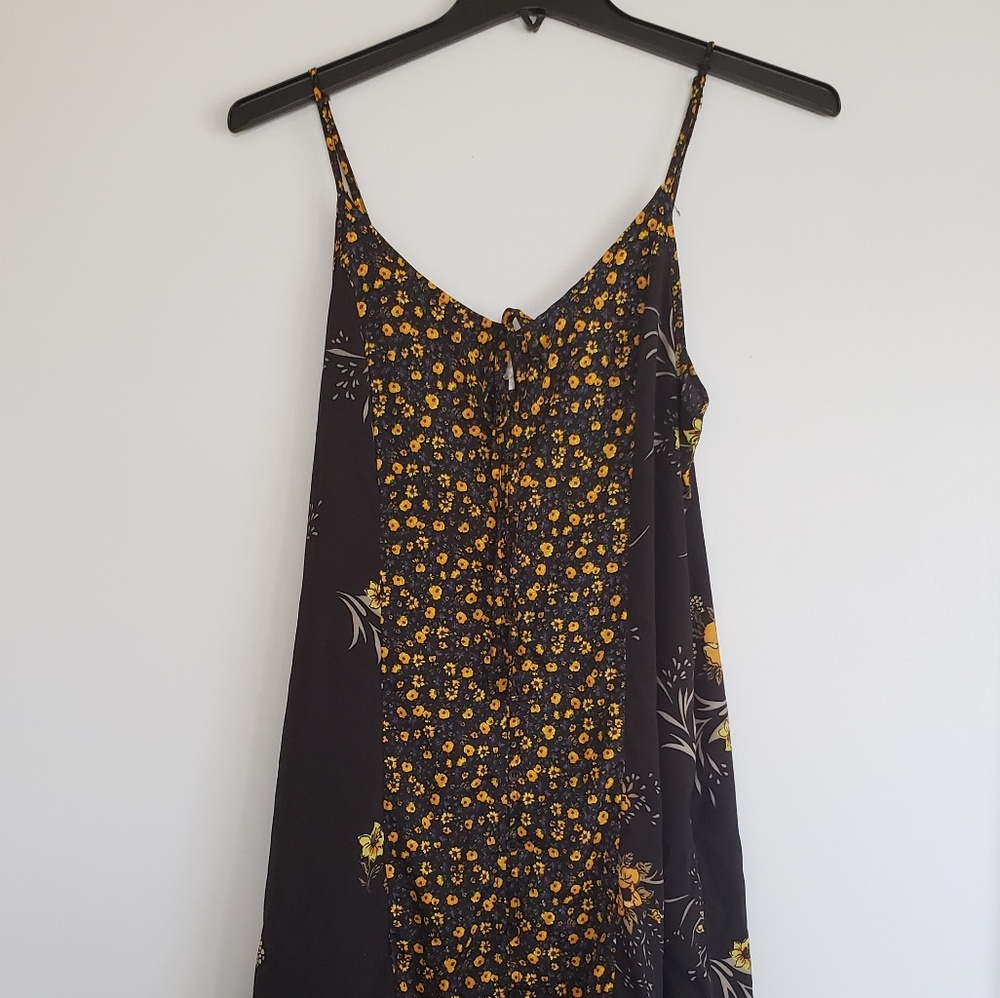 Band of Gypsies Black Floral Dress Size L